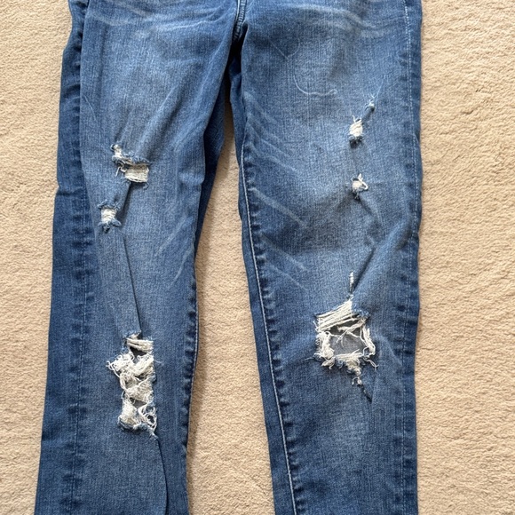 Abercrombie & Fitch Dark Blue Distressed Skinny Jeans sz 27/4 - Picture 3 of 6